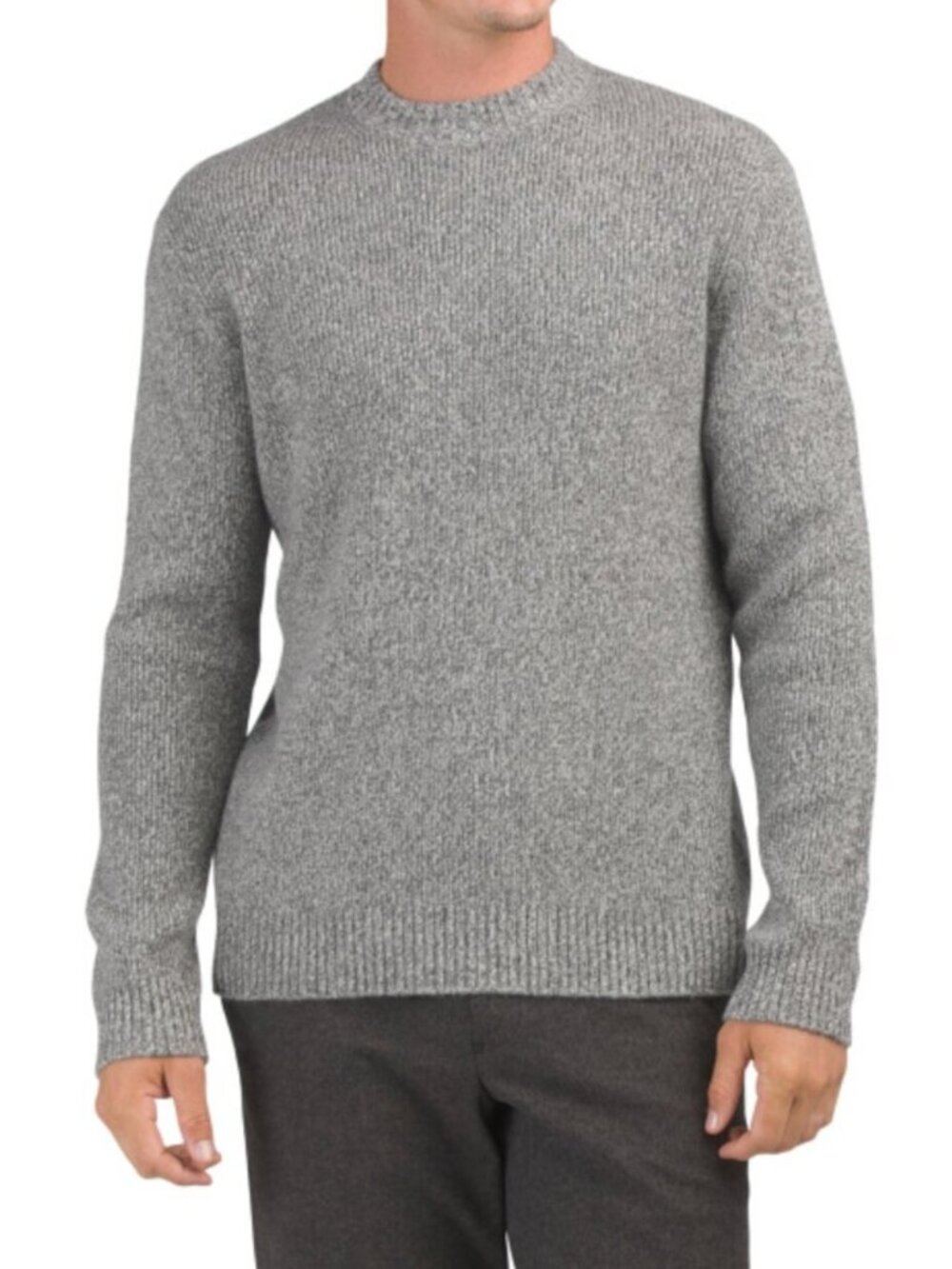 NAADAM Cashmere Marled Ribbed Crew Neck Sweater